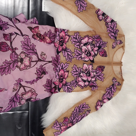 For Love and Lemons Purple Mesh Sierra Maxi Dress - Picture 5 of 5